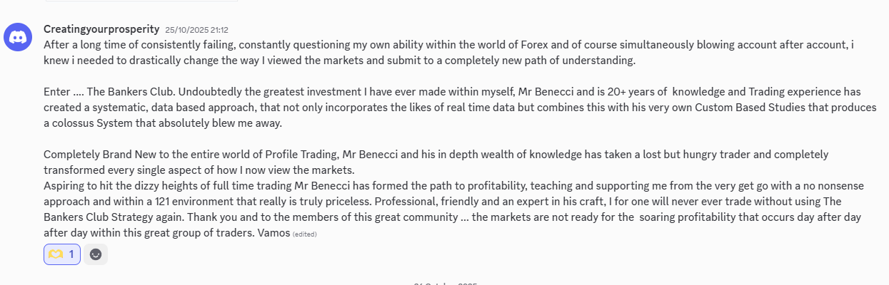 Testimonial screenshot from student Chris Challans