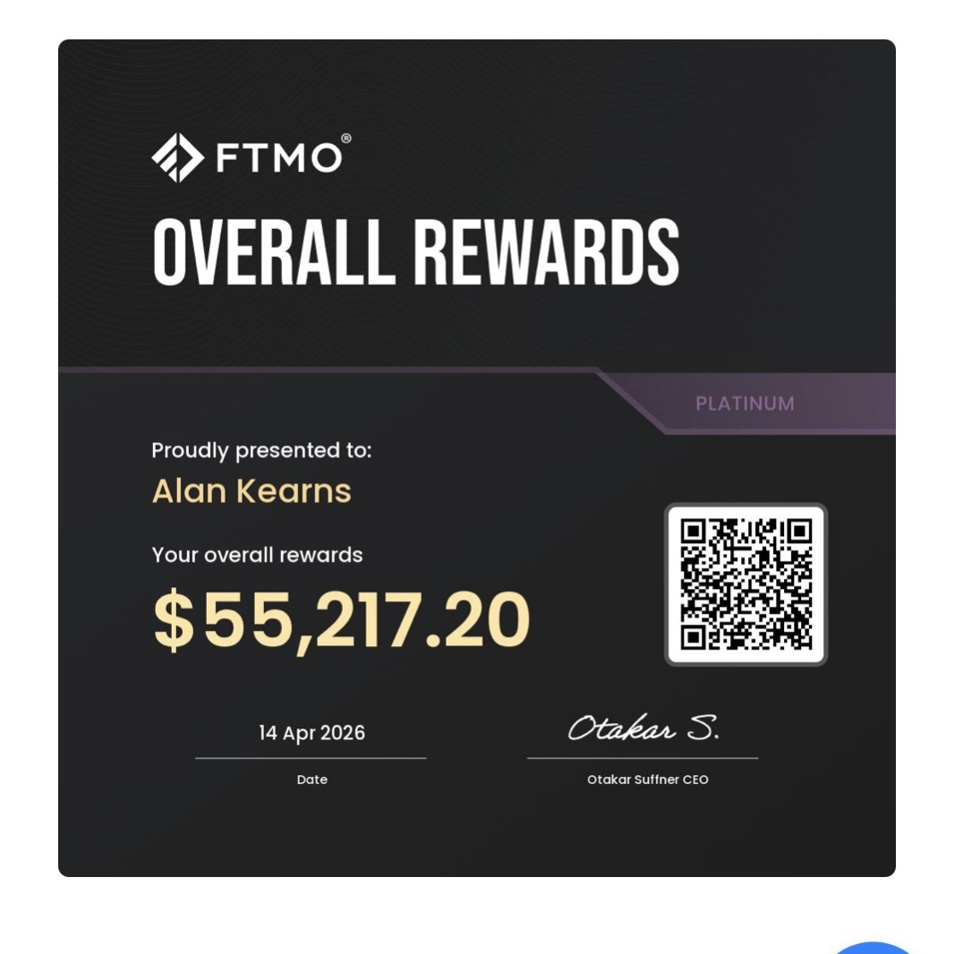 FTMO Overall Rewards $55,217 — Platinum tier